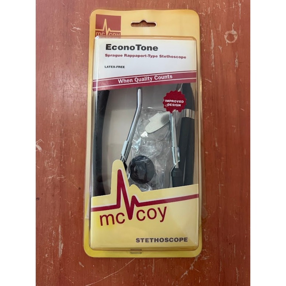 McCoy EconoTone Sprague Rappaport-Type Stethoscope Black V419BLK New